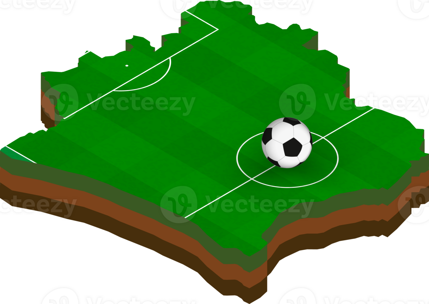 Isometric map of Ivory Coast with football field. png