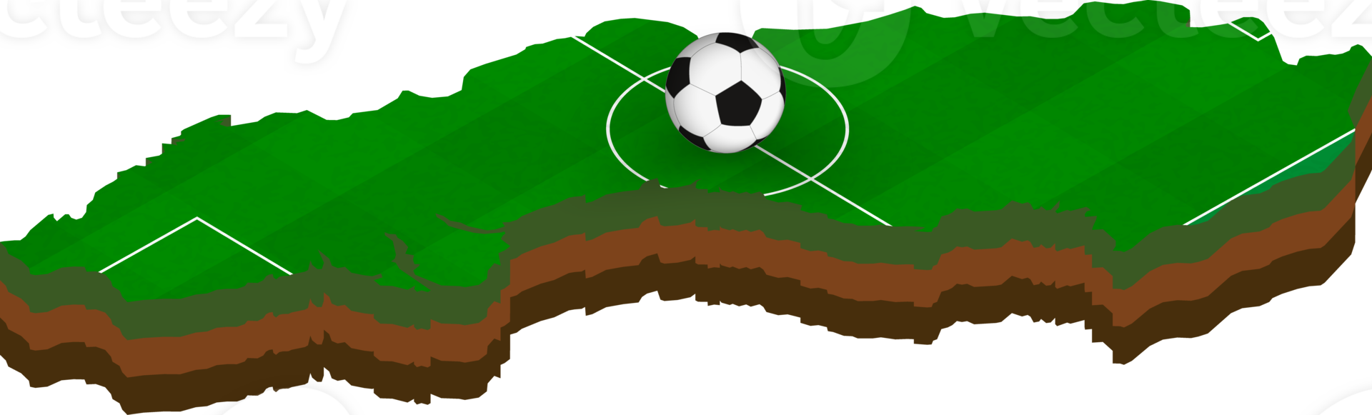 Isometric map of Sweden with football field. png