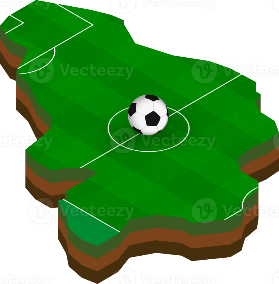 Isometric map of Belgium with football field. png