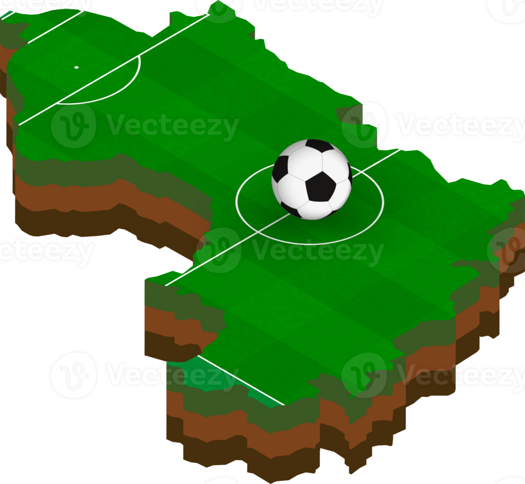 Isometric map of Guinea with football field. png