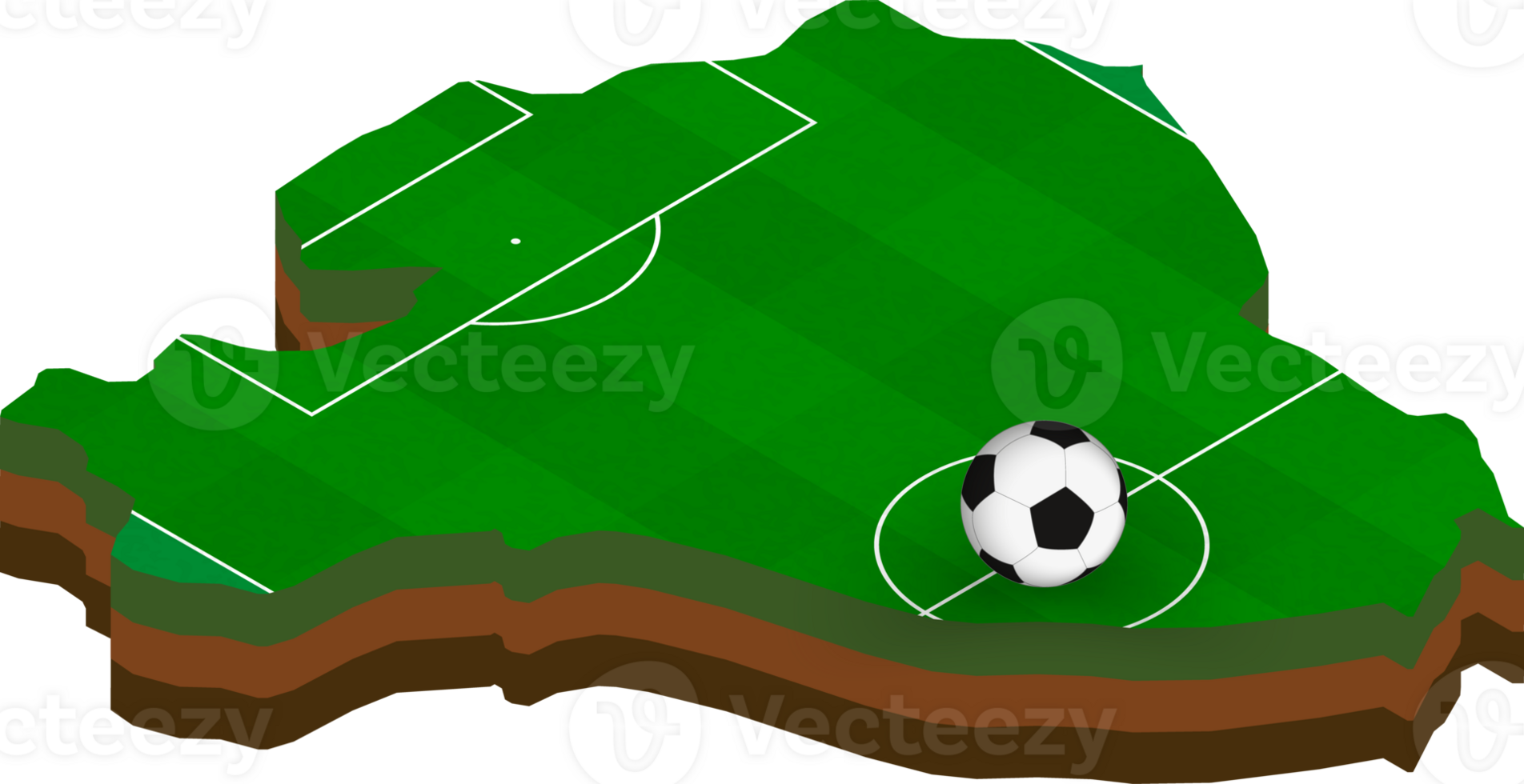 Isometric map of Ecuador with football field. png