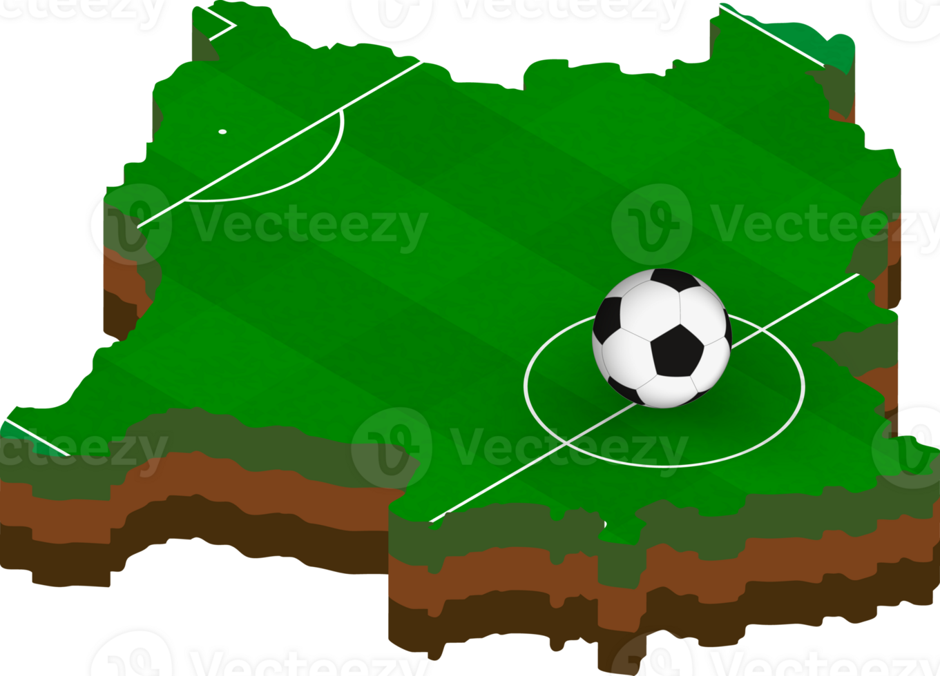 Isometric map of Kosovo with football field. png