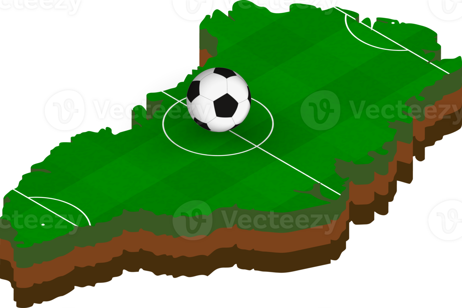 Isometric map of Greenland with football field. png