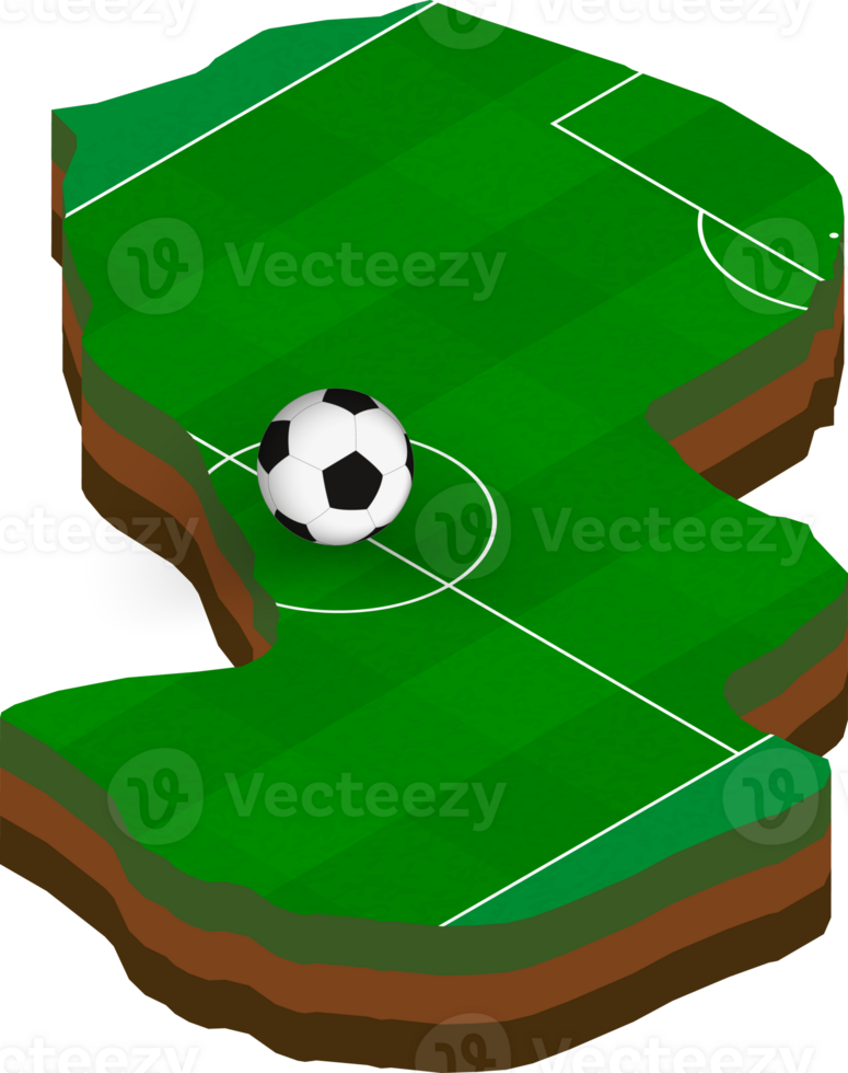 Isometric map of Paraguay with football field. png