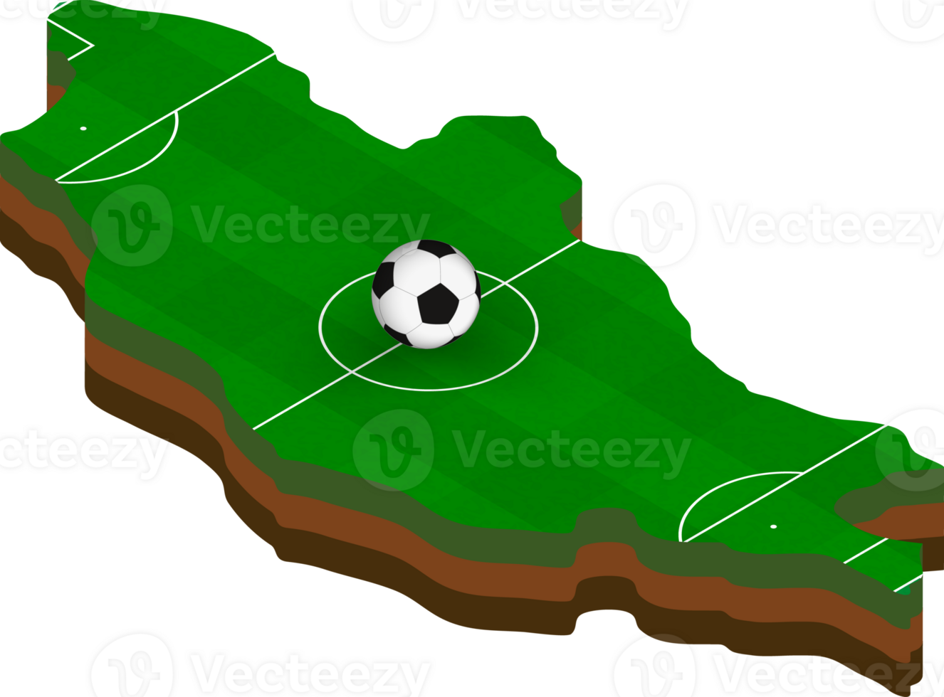 Isometric map of Mongolia with football field. png