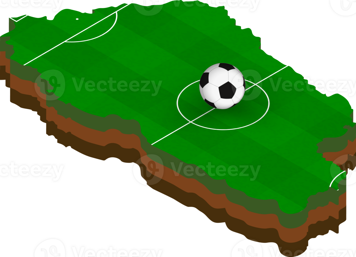 Isometric map of Bhutan with football field. png