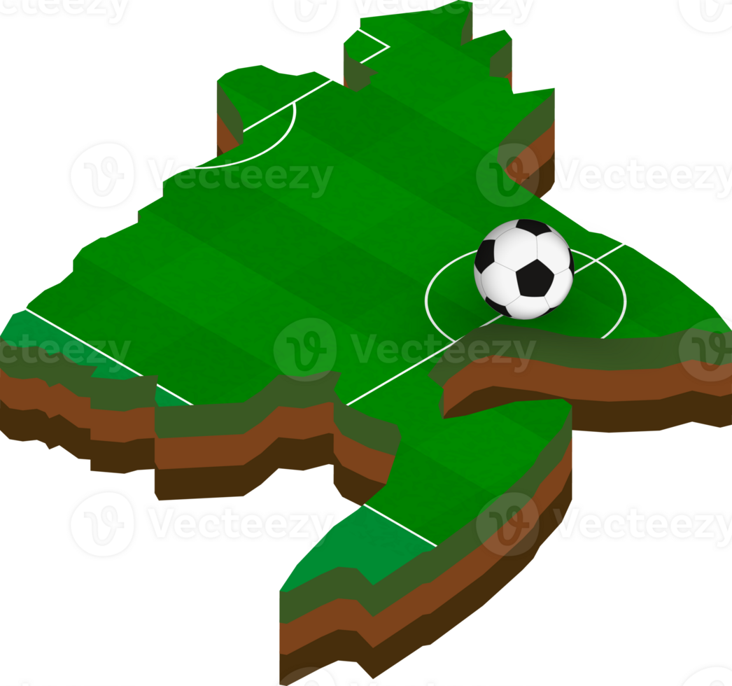 Isometric map of Bangladesh with football field. png
