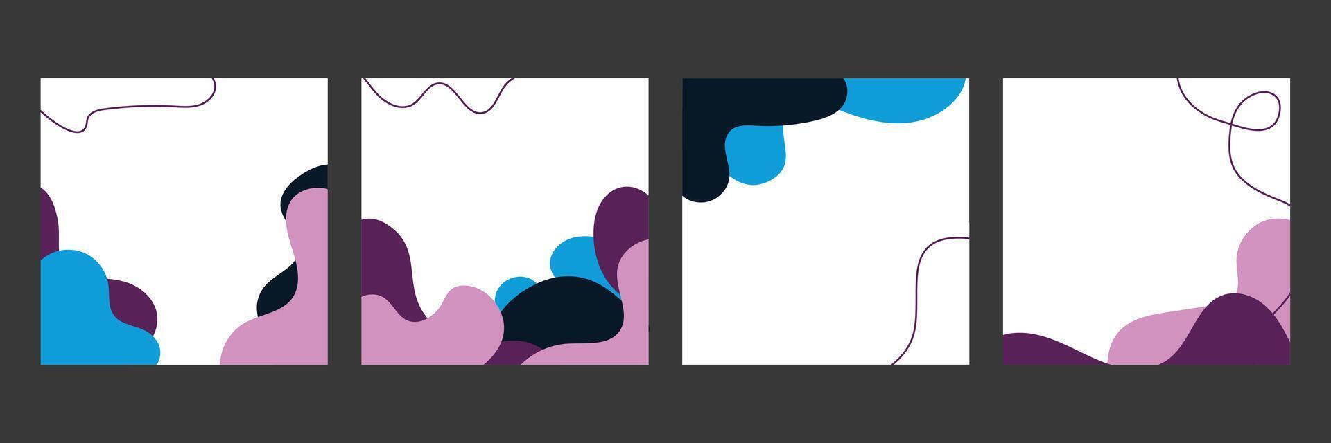 Abstract Fluid Shapes Backgrounds vector