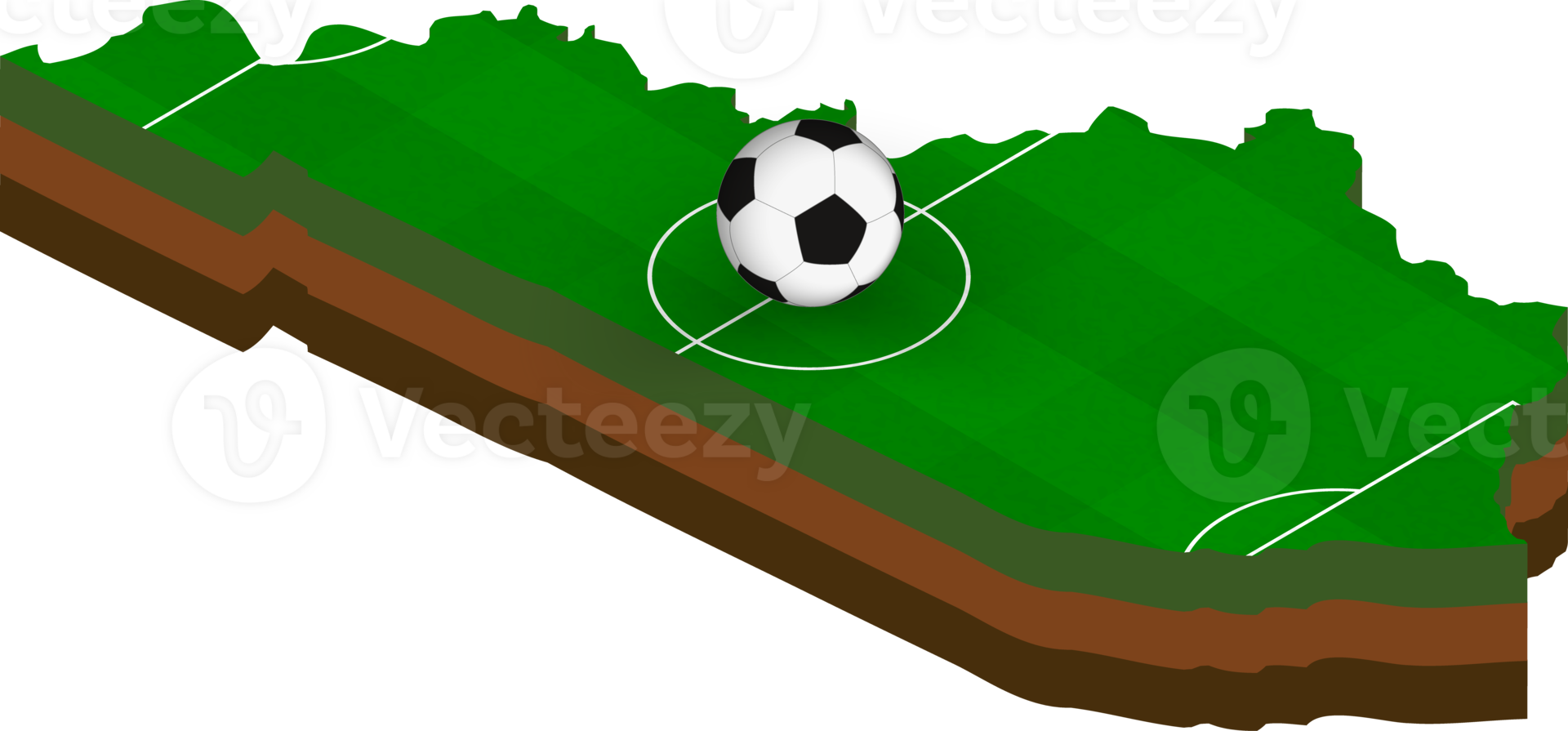 Isometric map of Kentucky with football field. png