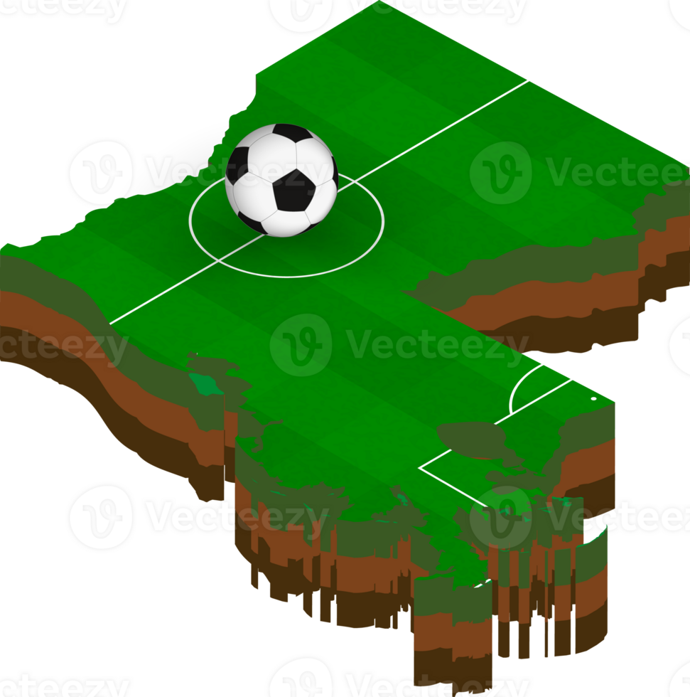 Isometric map of Louisiana with football field. png