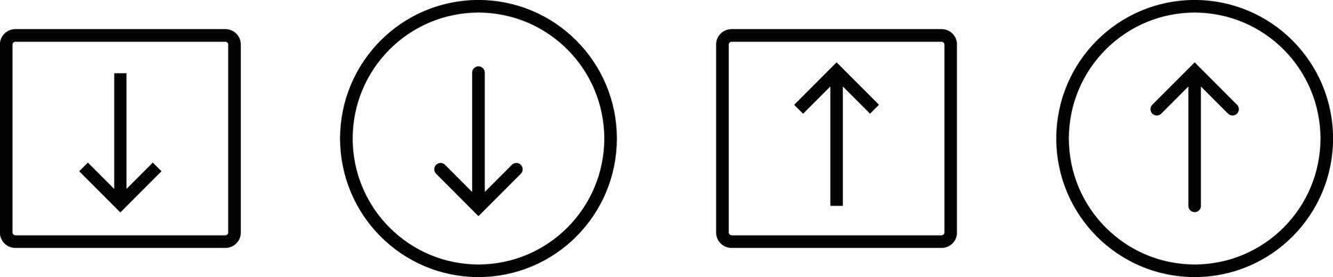 Download icon set. Download button Collection, Arrow up, down signs, Software download icon, vector