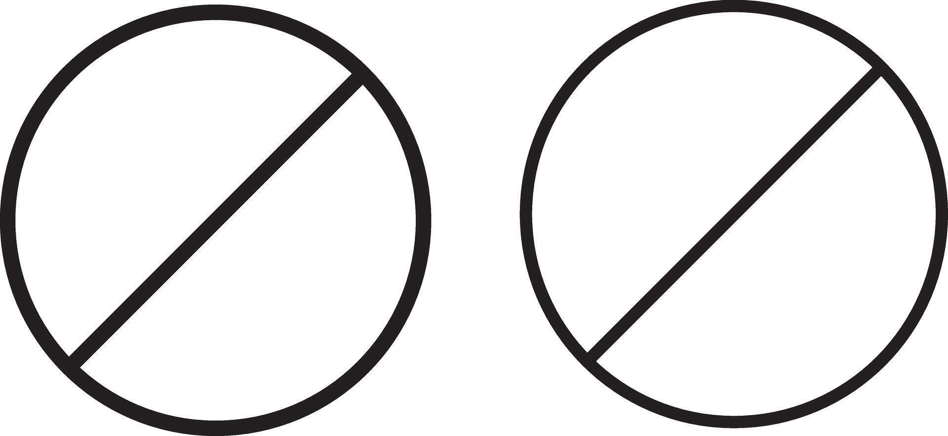 forbidden no parking icon set symbol, Line Icon Design Simple, Clean, and Efficient Design vector