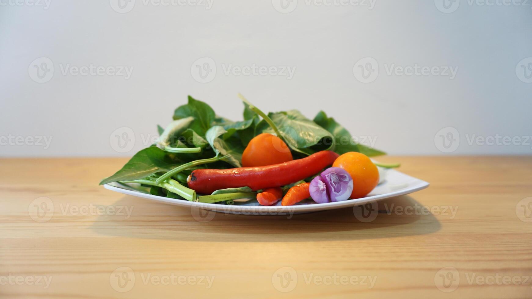 A plate of vegetables photo