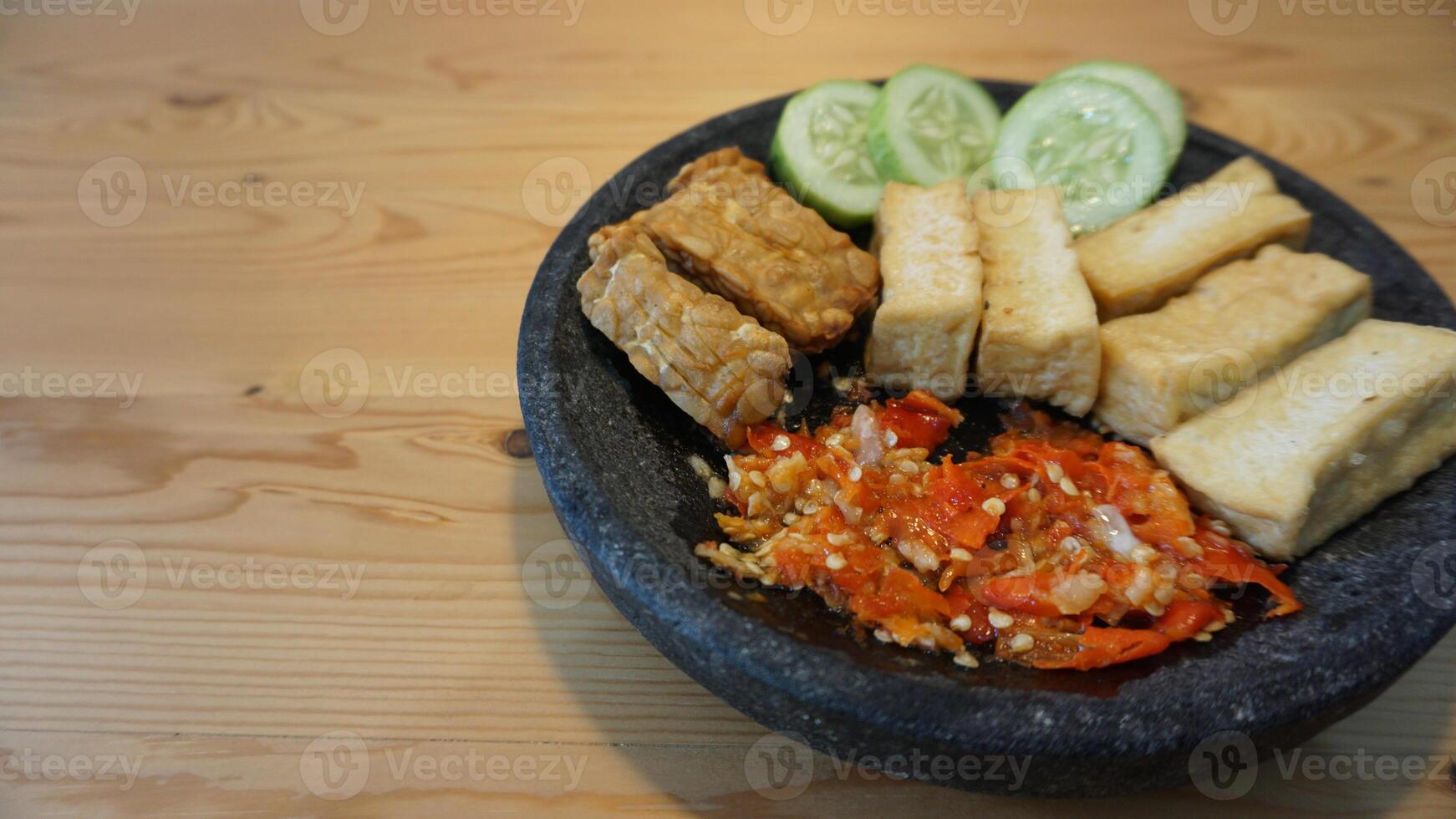 A plate of food on a table photo
