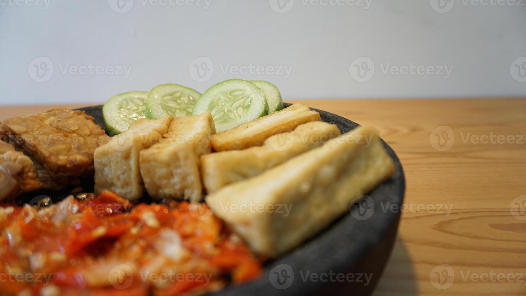 A plate of food on a table photo