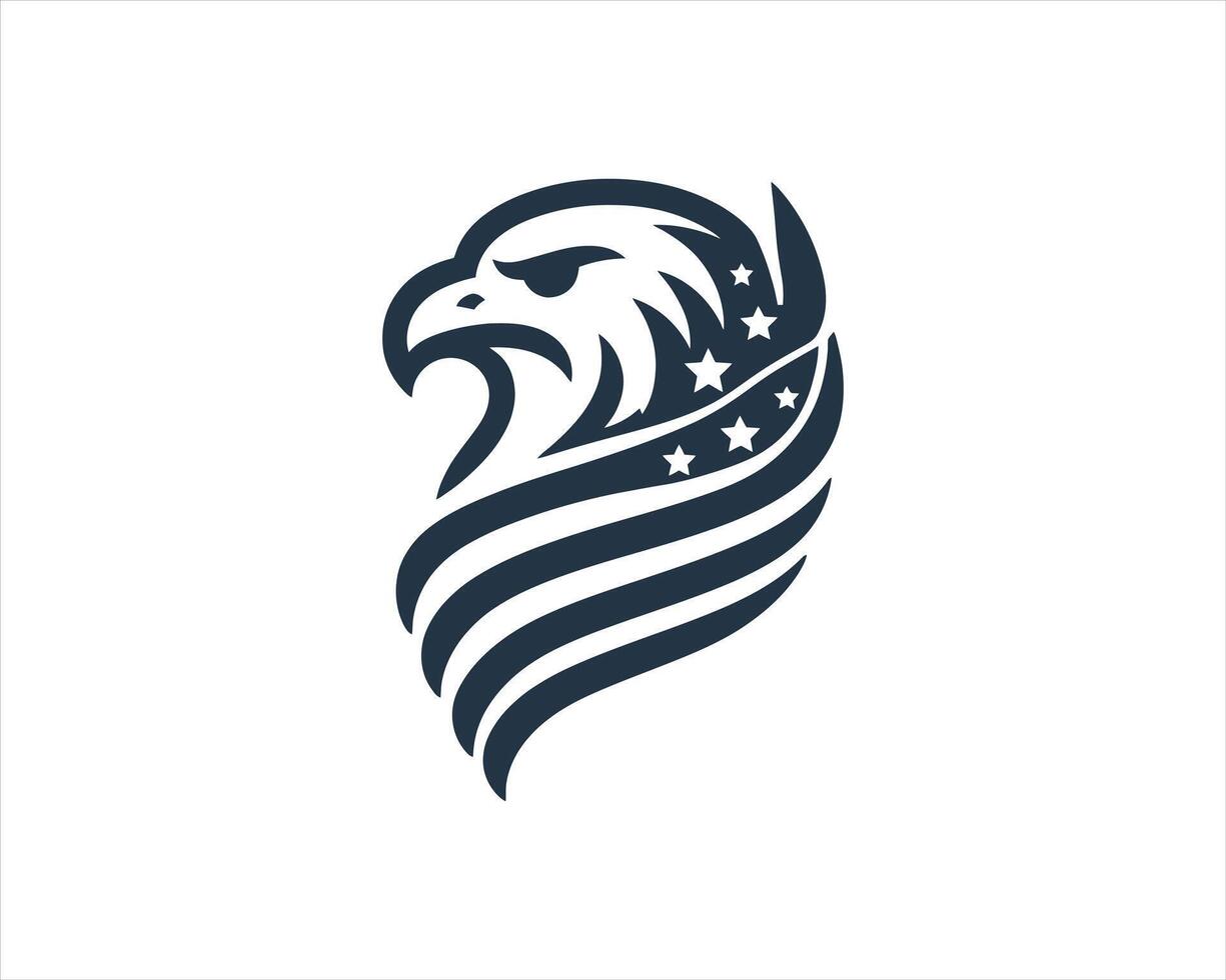 An eagle head with stars on it, with a star on the top vector