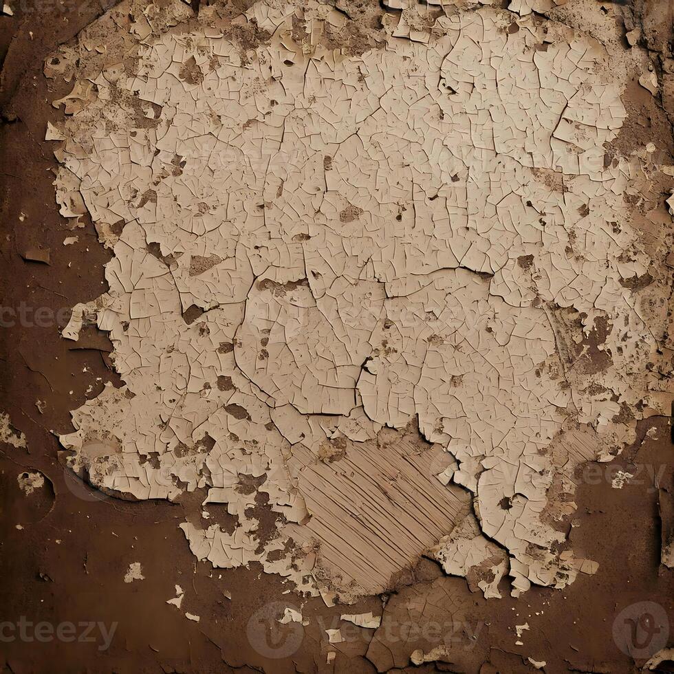 Old grunge texture background with peeling paint photo