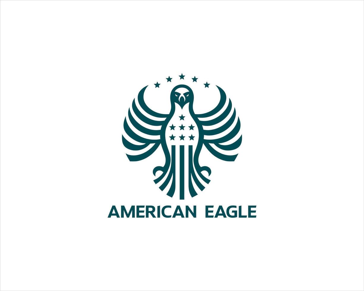 The american eagle logo is shown on a white background vector