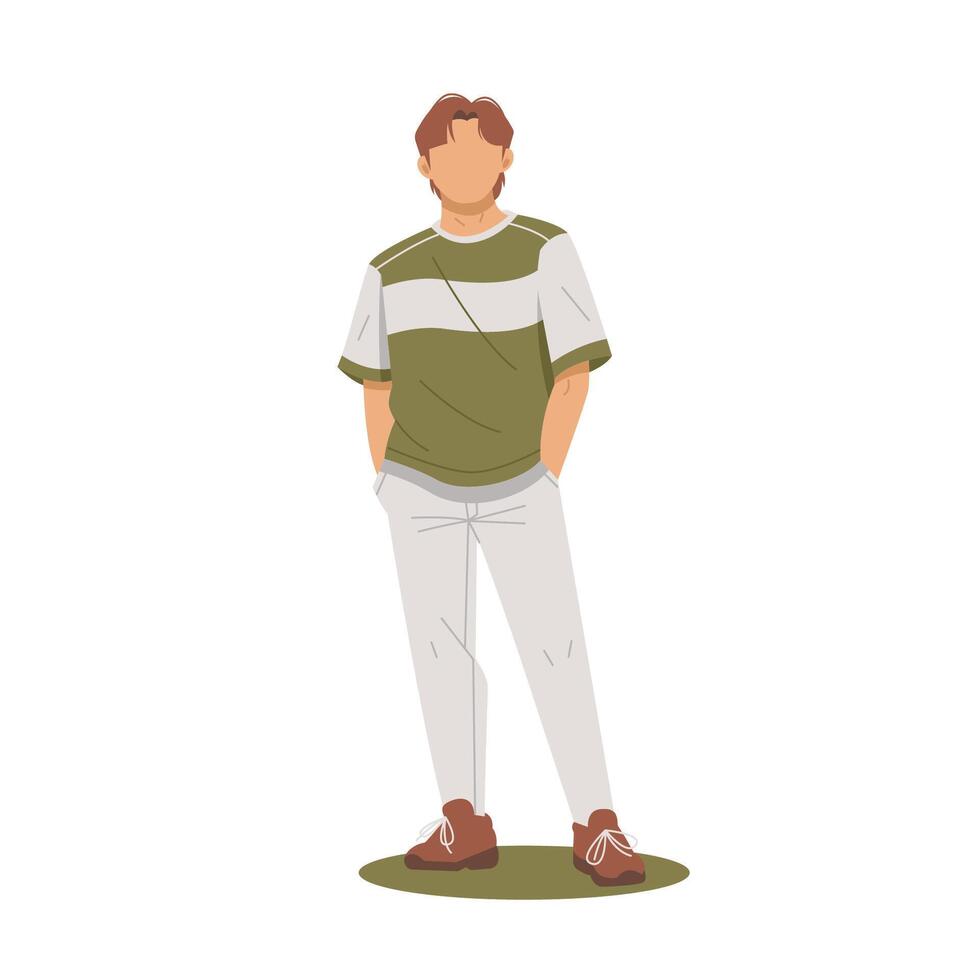 portrait of man in stylish outfits flat design vol 13 vector