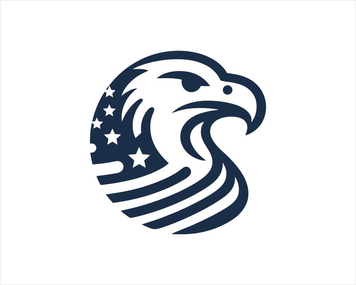 The american eagle logo is shown in a simple style vector