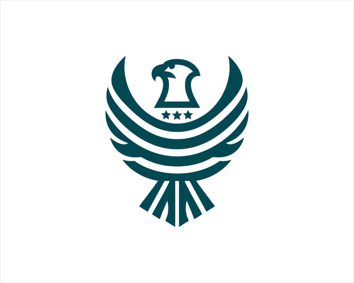 The eagle logo is shown on a white background vector
