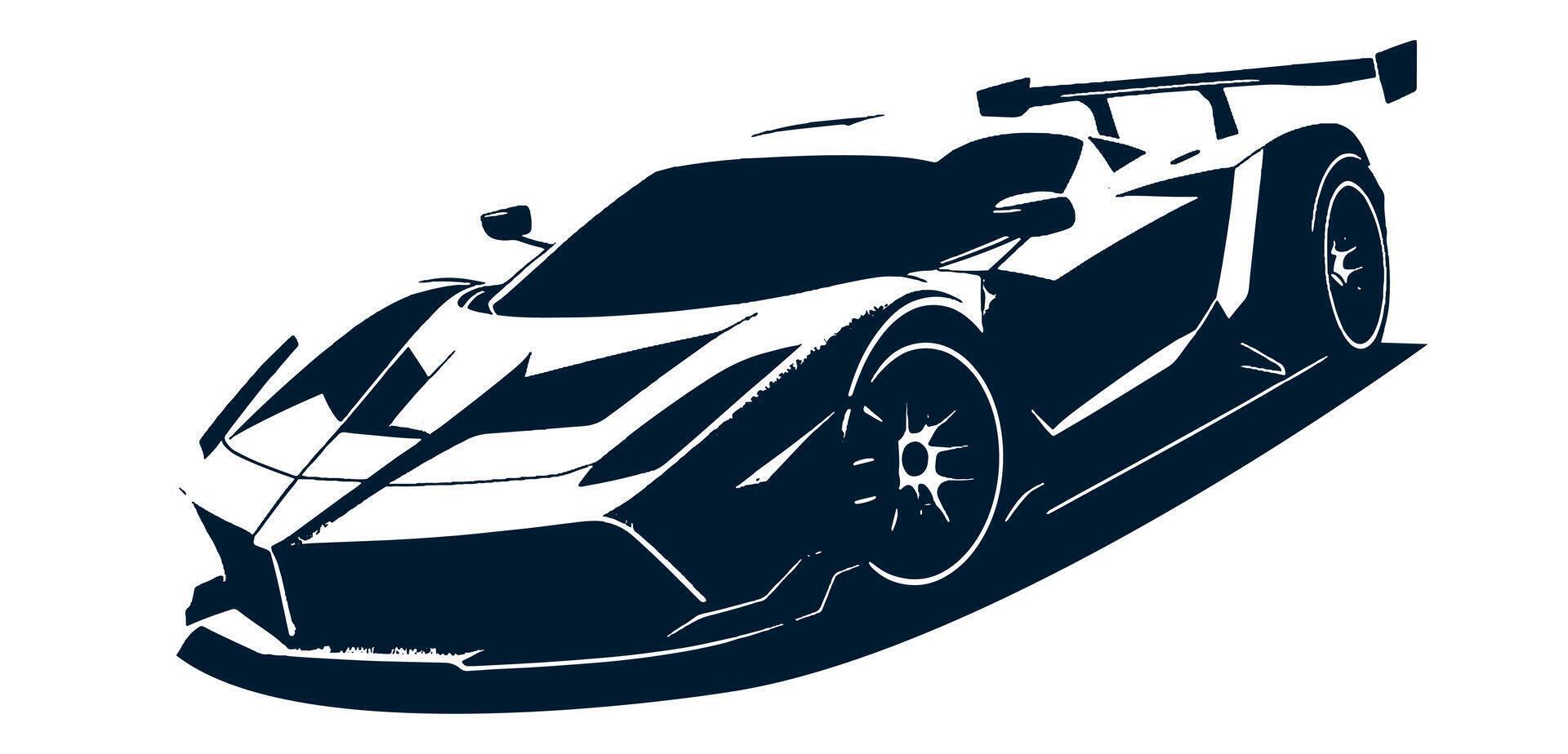 Illustration of a racing car on a background. vector