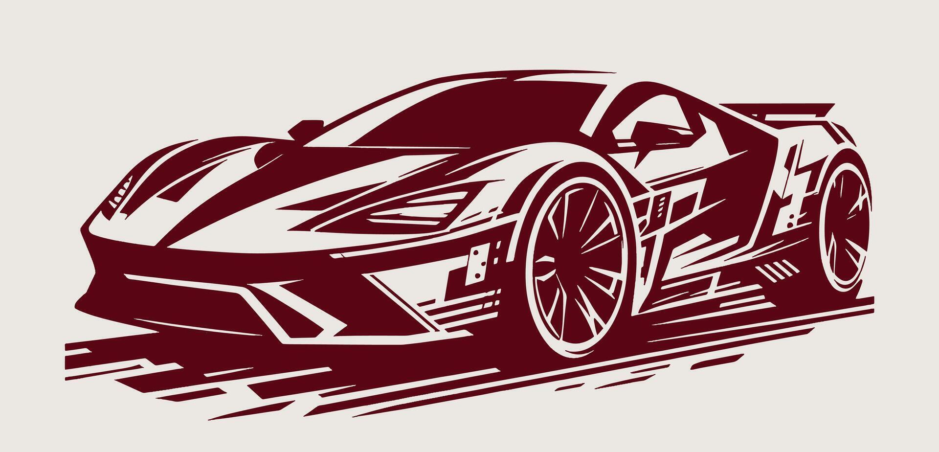 A racing car on a grey background vector