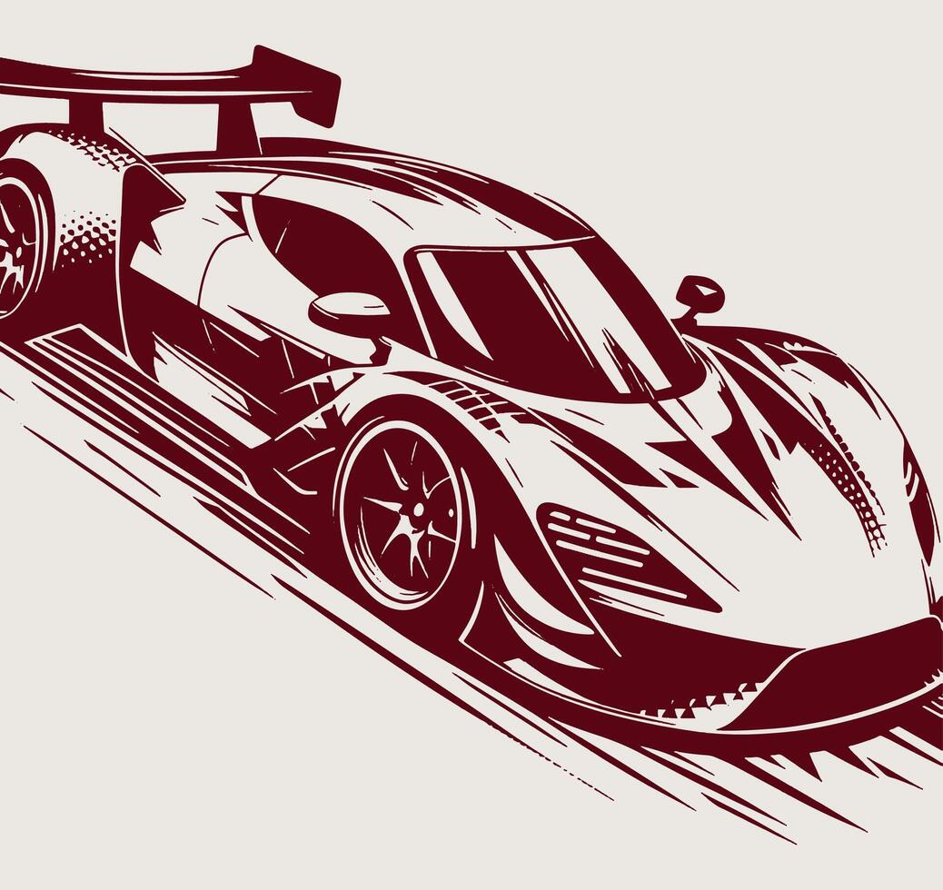 Illustration of a racing car illustration on a white background vector