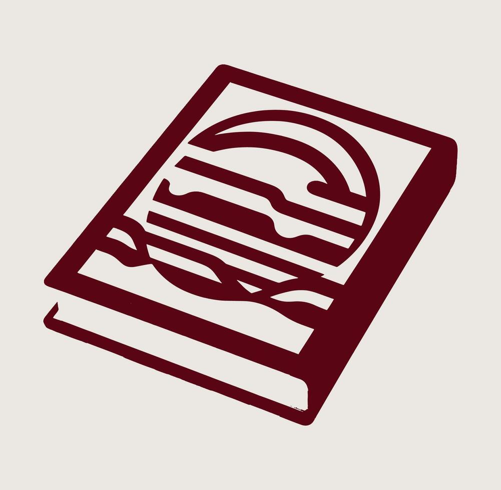 A book with a sun on it vector