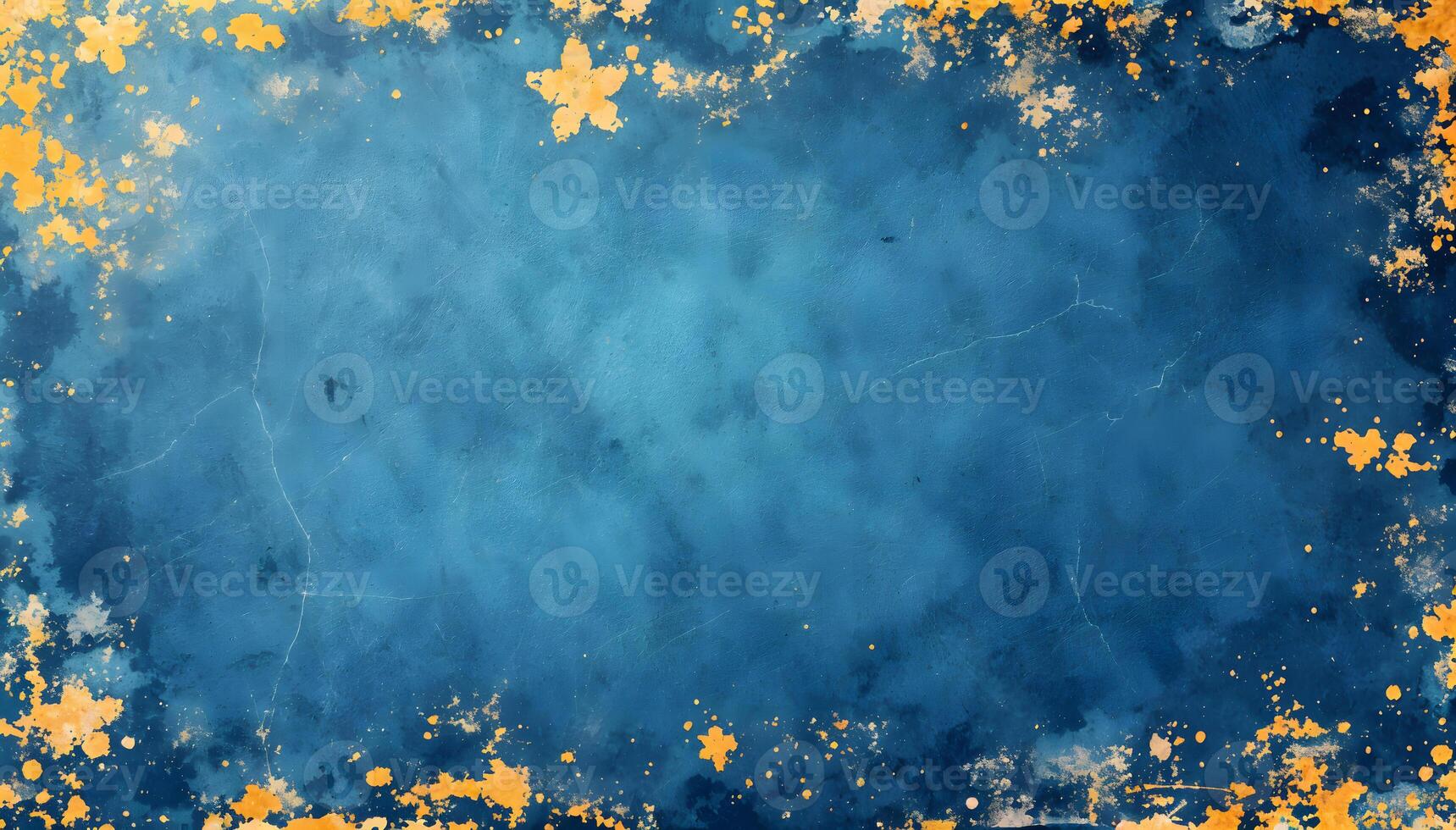 Blue and Gold Grunge Background photo