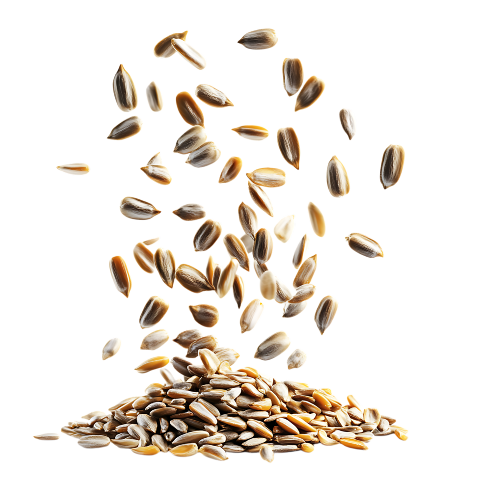 Crunchy Sunflower Seeds Dropping for Snack Packaging png