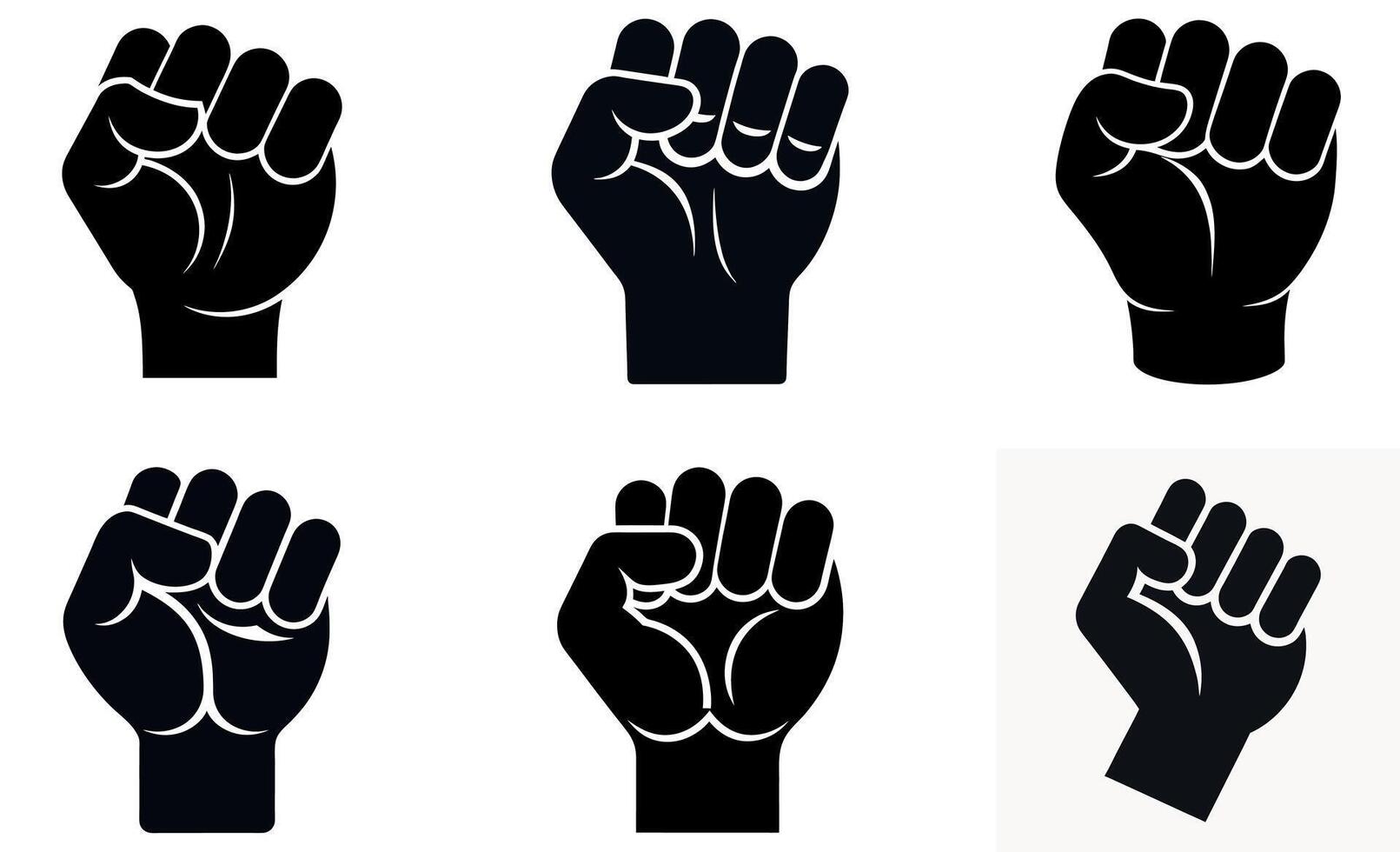 Powerful Fist Icons vector