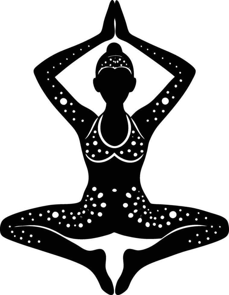 Yoga Asana Silhouette Perfect for Mindfulness Art vector
