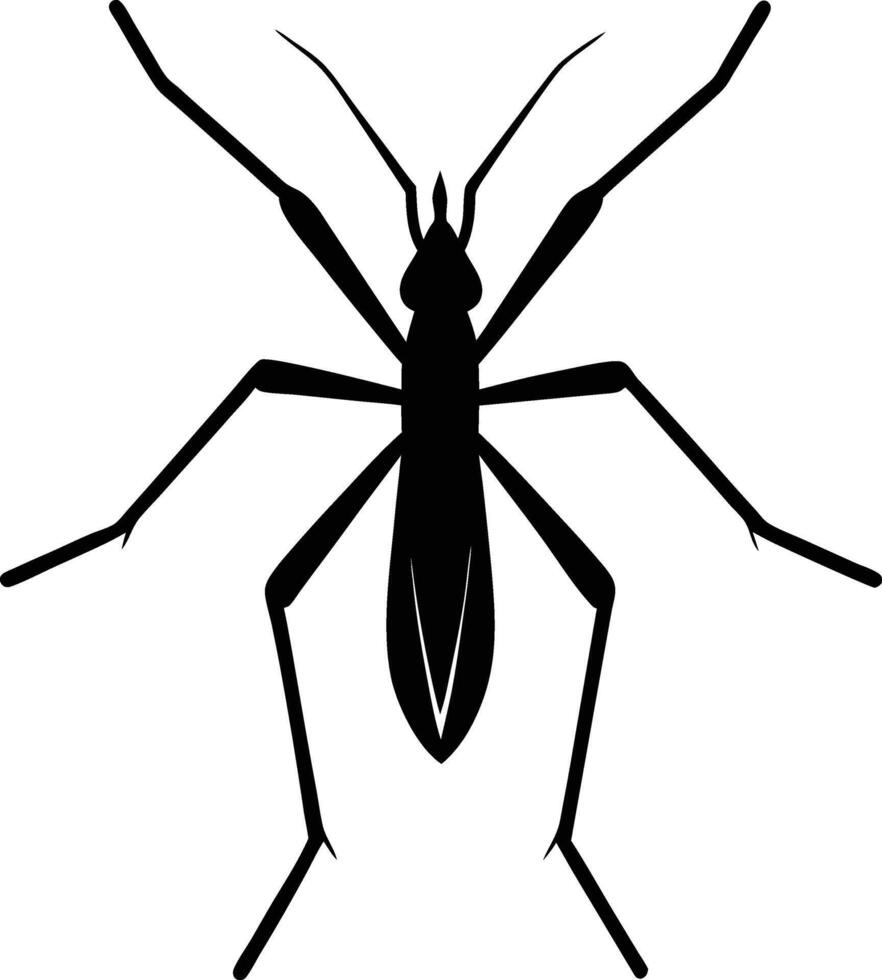 silhouette illustration Water stride vector