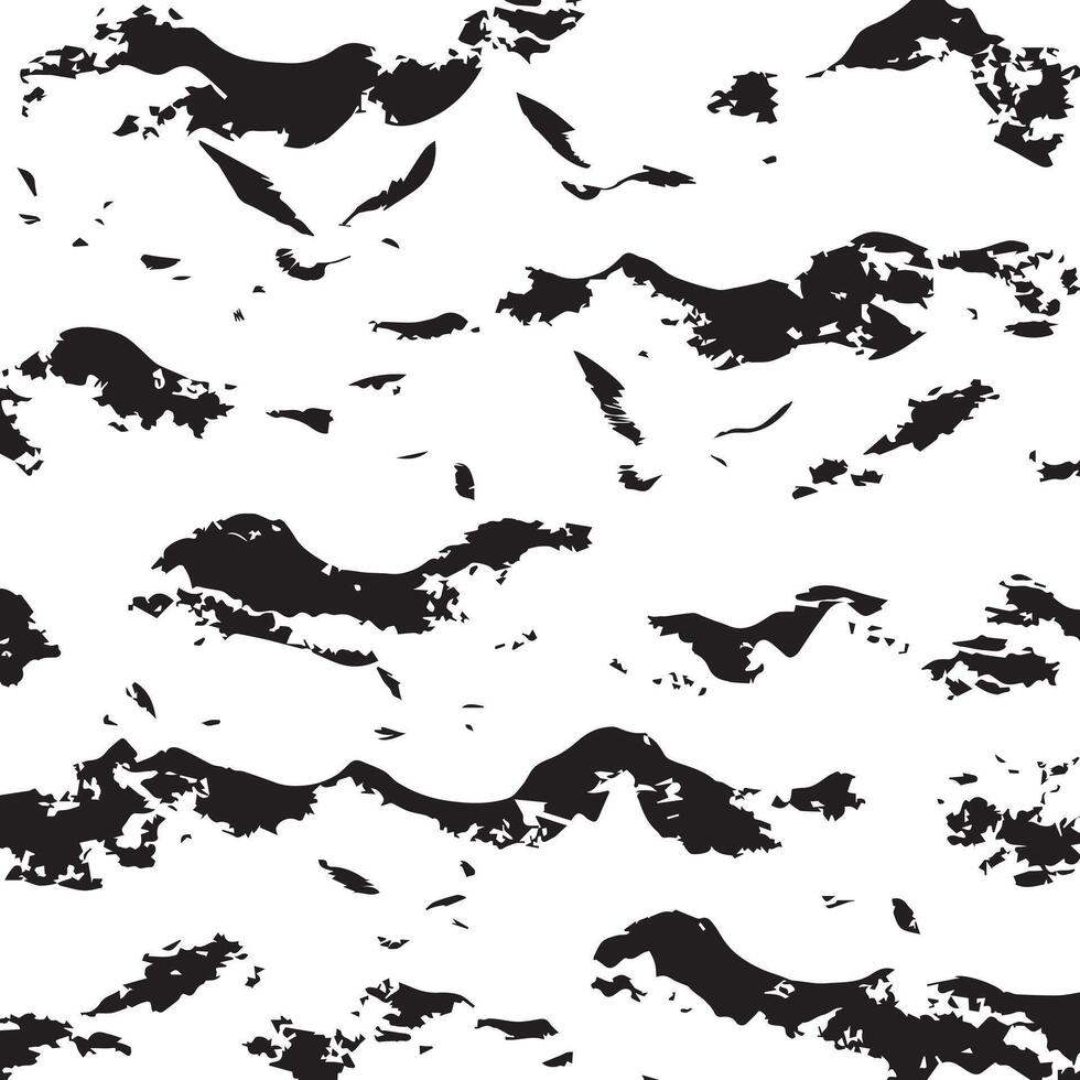 Flowing Sea Waves and Flying Seagulls vector