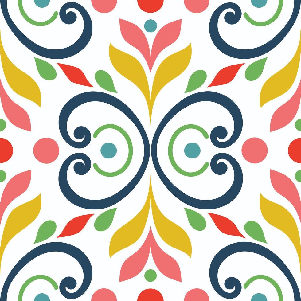 Intricate Black and White Floral Pattern Seamless Design vector