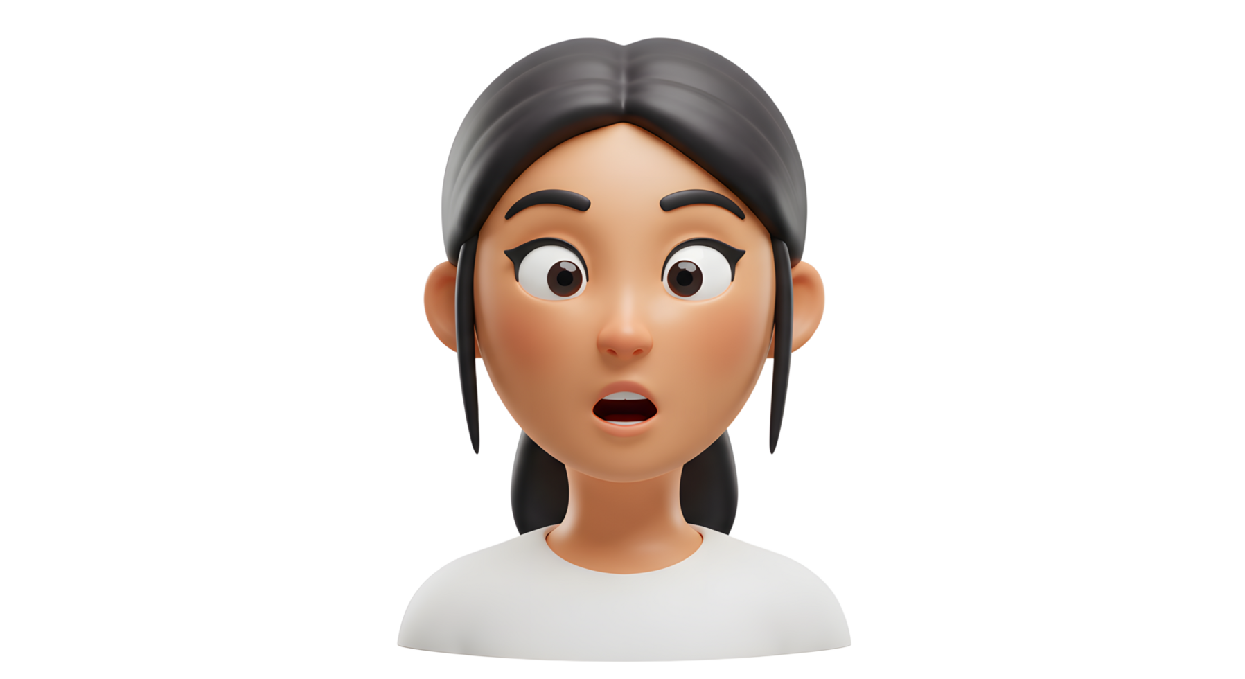 Surprised Cartoon Character Expressing Shock and Curiosity png