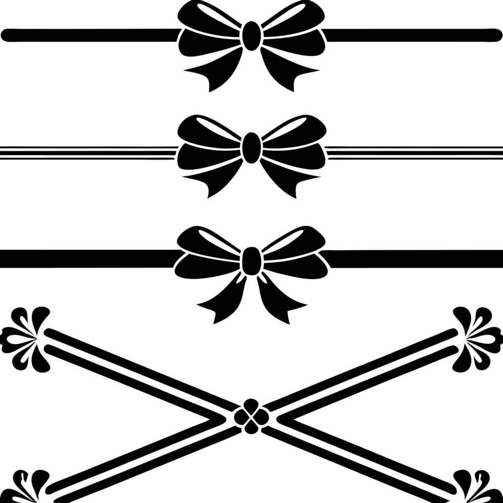 Stylish Ribbon Bow Design - Perfect for Wallpaper and Invitations vector