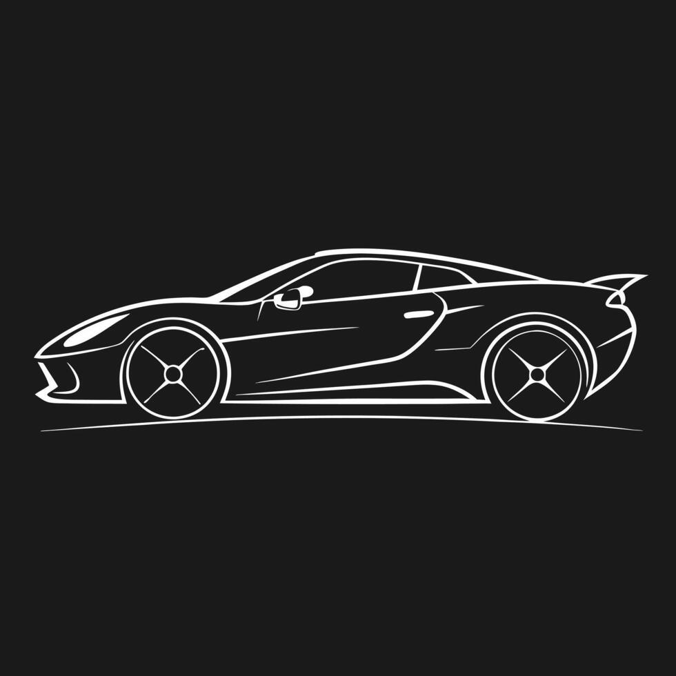 Luxury Sports Car Illustration - Sleek Design with Ferrari Inspiration vector