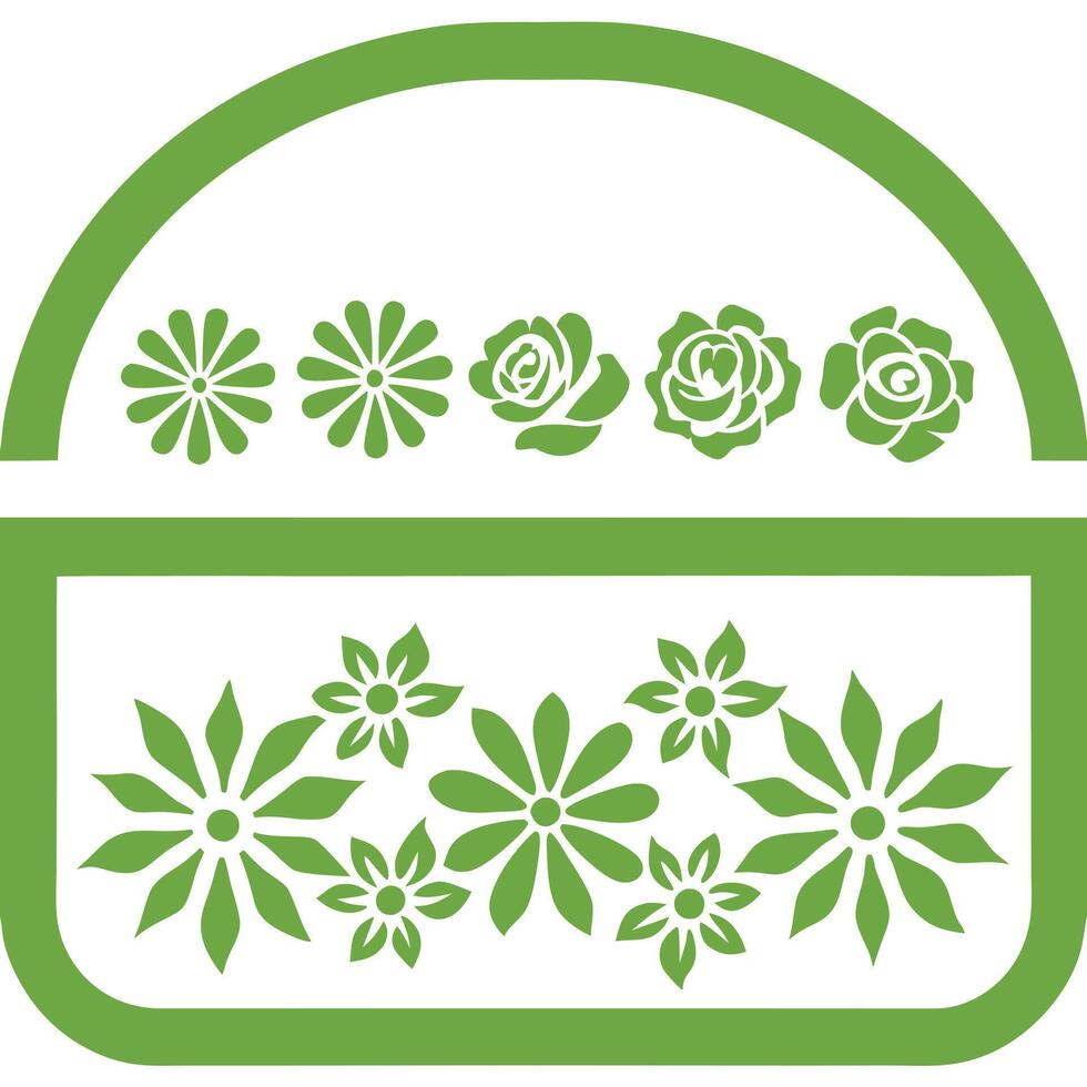 Elegant Monochrome Floral Silhouette Pattern - Perfect for Wallpaper vector