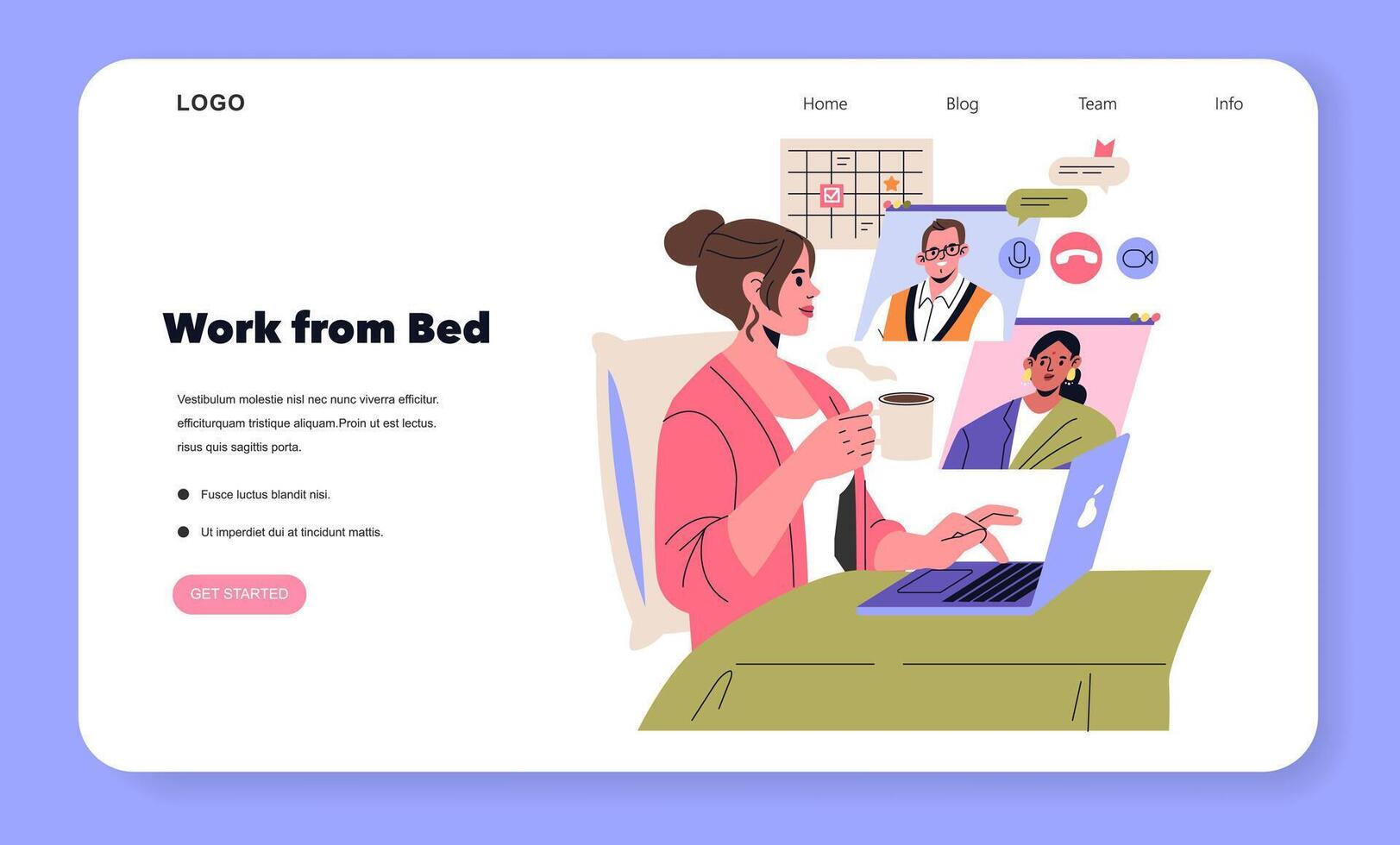Bed Rotting. Flat Illustration vector