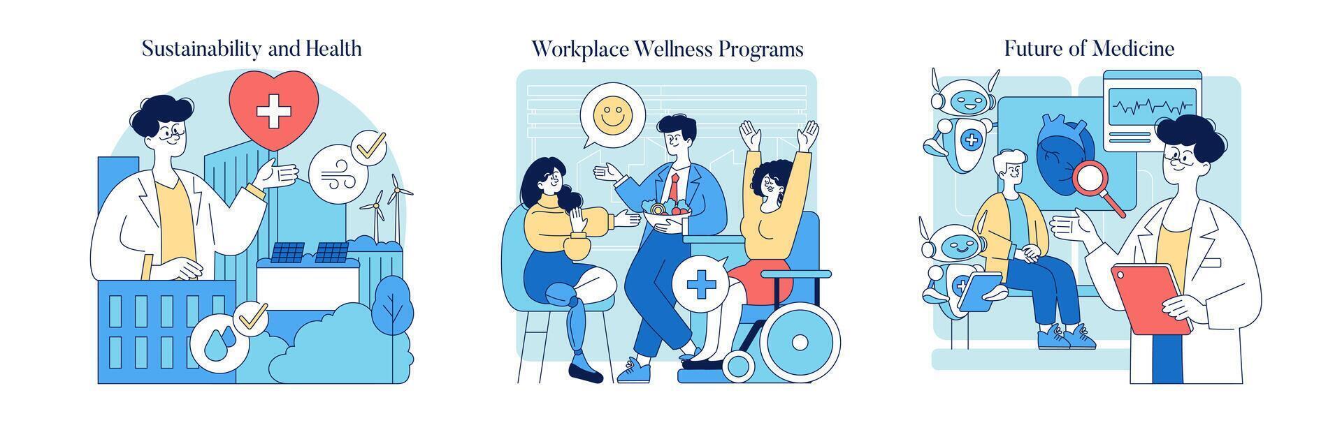 World Health Day. Flat Illustration vector