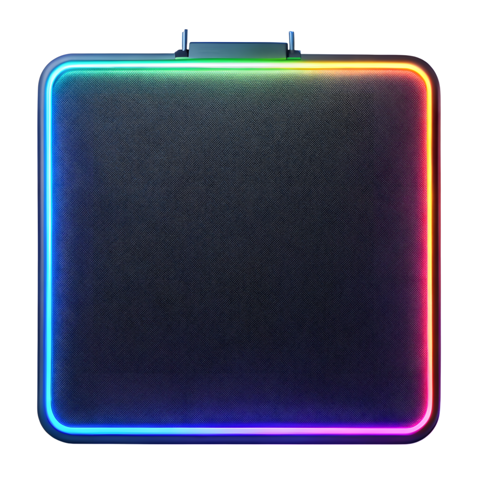 A black and white square with a rainbow light on it png