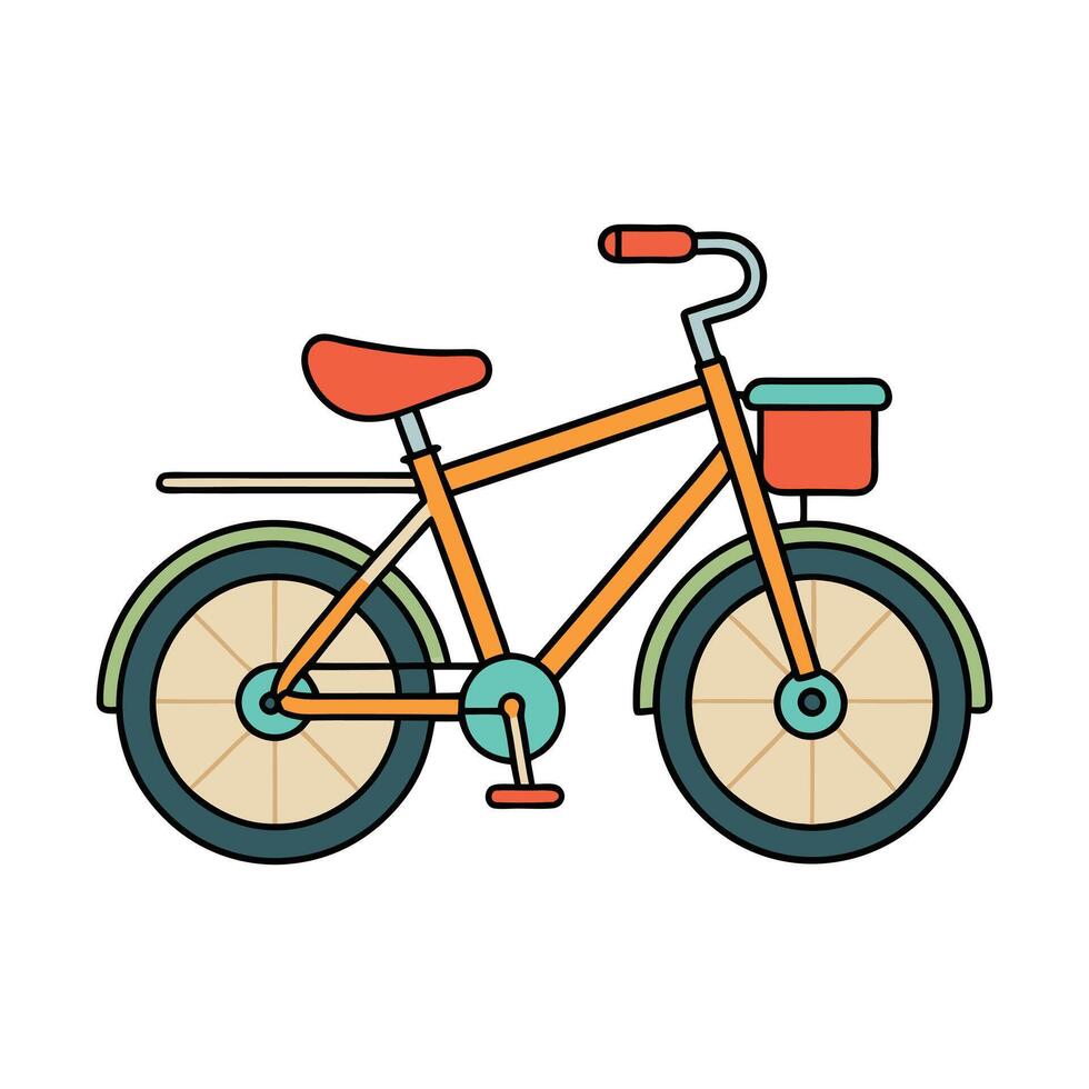 Classic Bicycle Cartoon Design vector