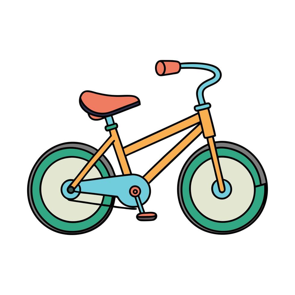 Classic Bicycle Cartoon Design illustration vector