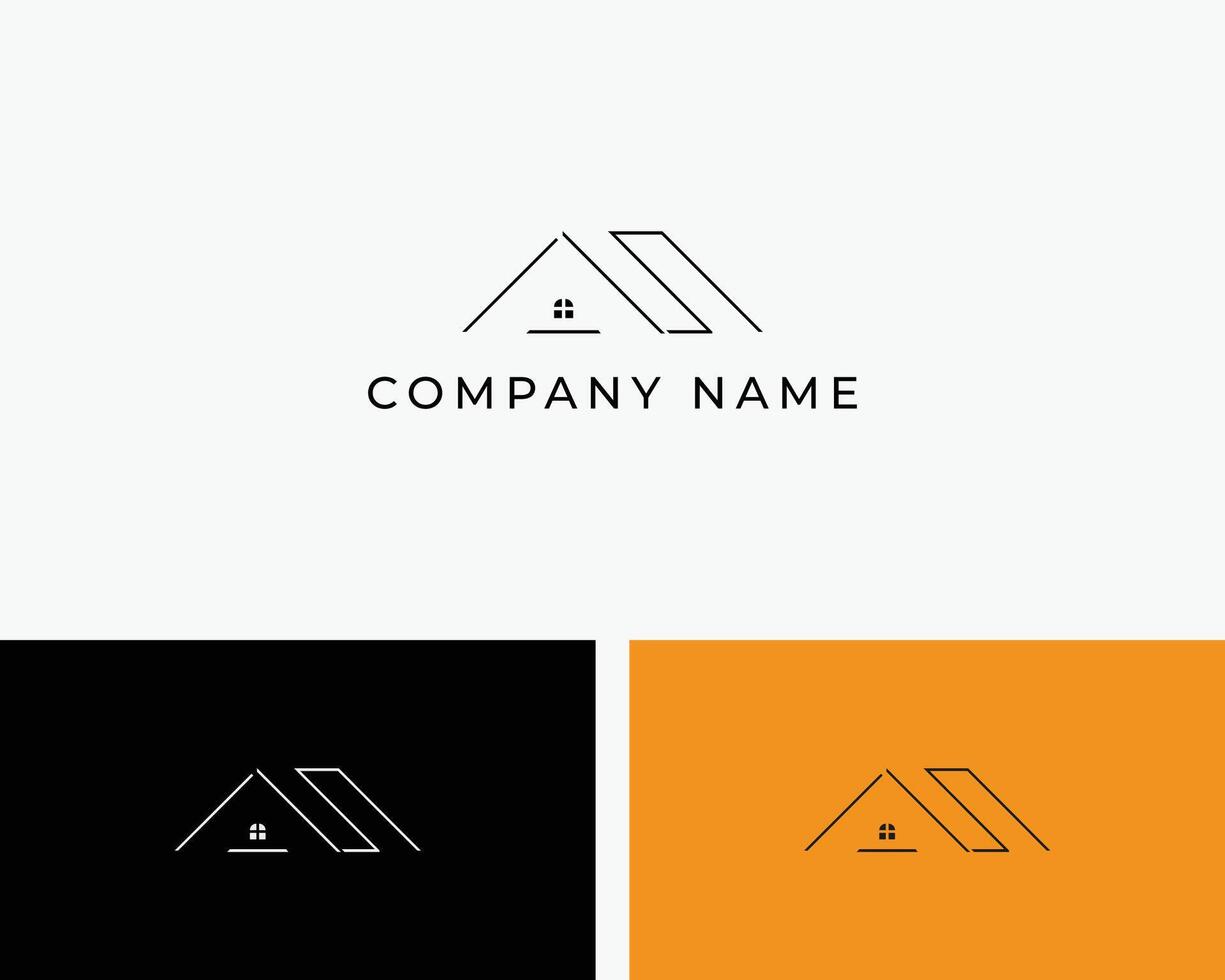 As Home Logo Design and Construction Logo Templates vector