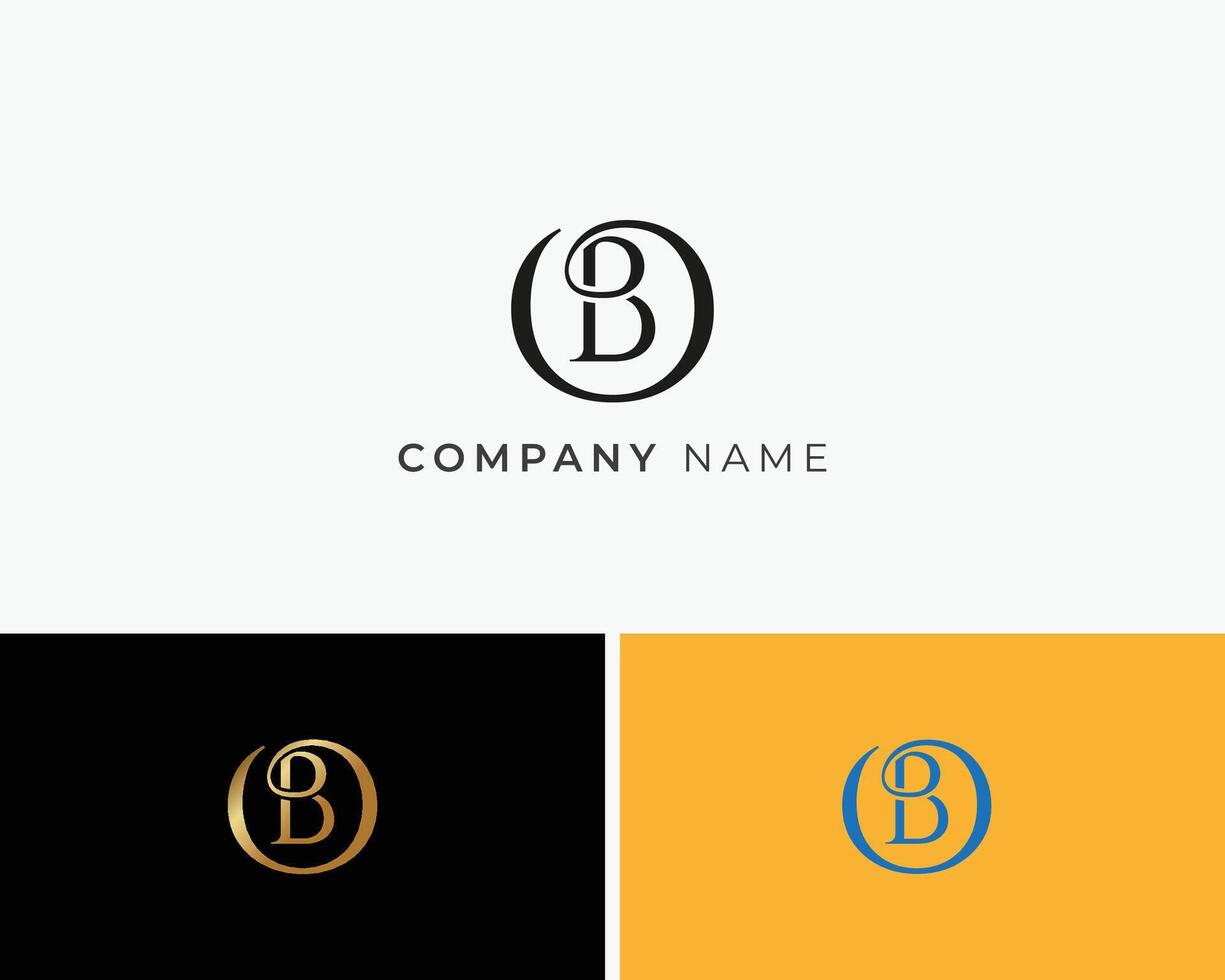 BO 0r OB Letter Logo Design Templates vector