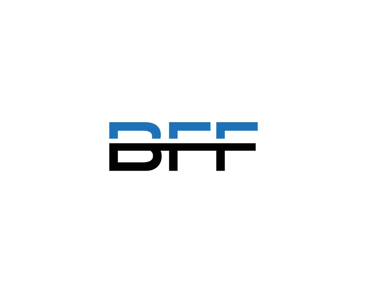BFF Lettering Logo Design vector