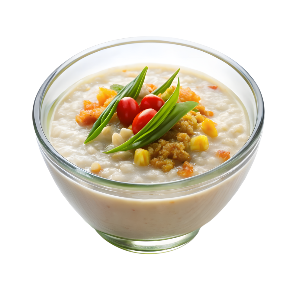 A bowl of rice and vegetables with a garnish png