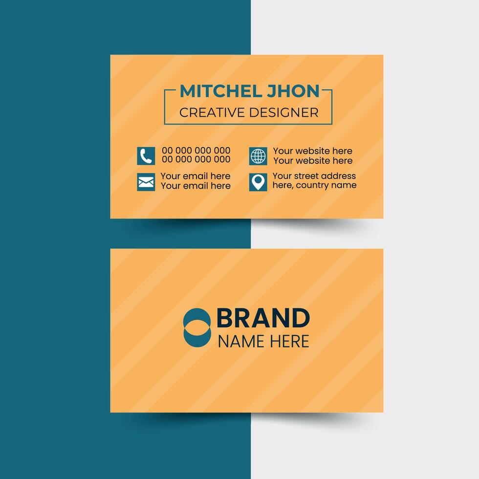 Trendy Stylish Modern Business Card Design vector